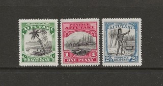Cook Is Aitutaki 1924 27 set of 3 SG30/32 MM cat £22