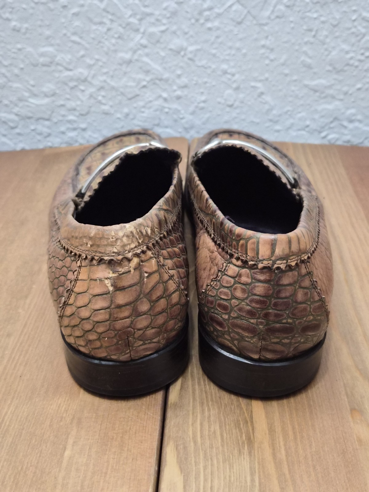 Donald Pilner Loafers Darwin Python Print Buckle … - image 3