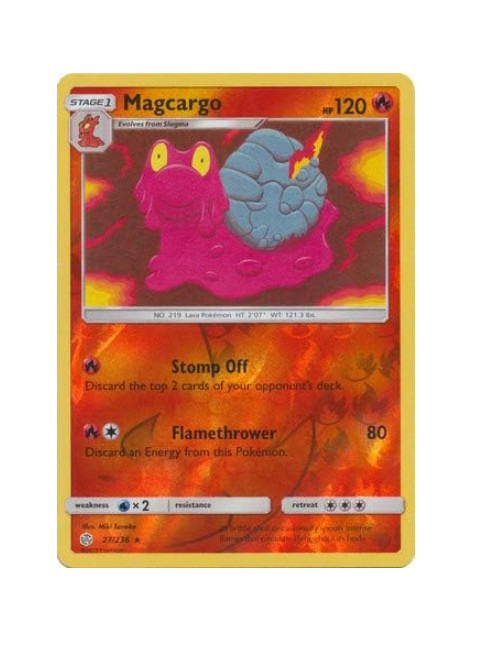 Magcargo - 27/236 - Reverse Holo Rare - Cosmic Eclipse - NM/M
