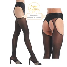 SUSPENDER CIRCULAR KNIT TIGHTS by Wolford S black black tights suspender