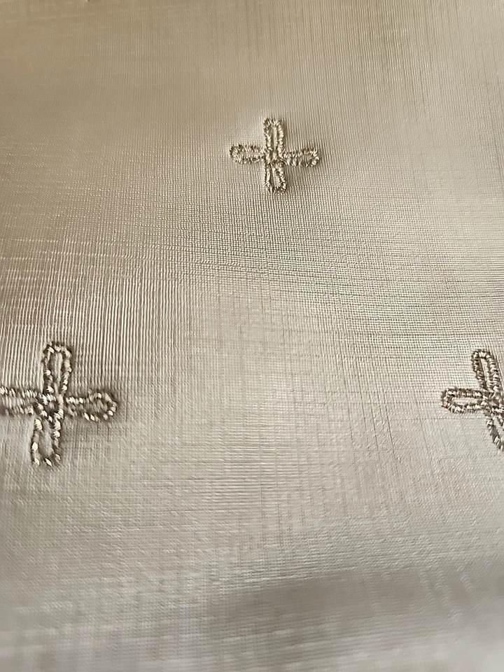 Bolso de mano vintage sin marca color plata asa superior con bordado metálico plateado Foto 3 de 4