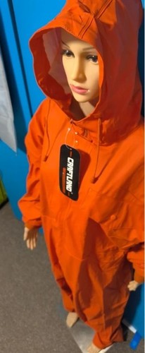 NEW Waterproof full body suit Unisex XL Fishing Workwear Hiking Orange farm - Picture 12 of 13