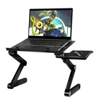 Adjustable Aluminum Laptop Stand w/ Detachable Mouse Pad for Home Office