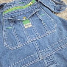 Liberty Men  s Denim Bib Overalls 42x32 Blue Workwear Carpenter Utility Jumpsuit