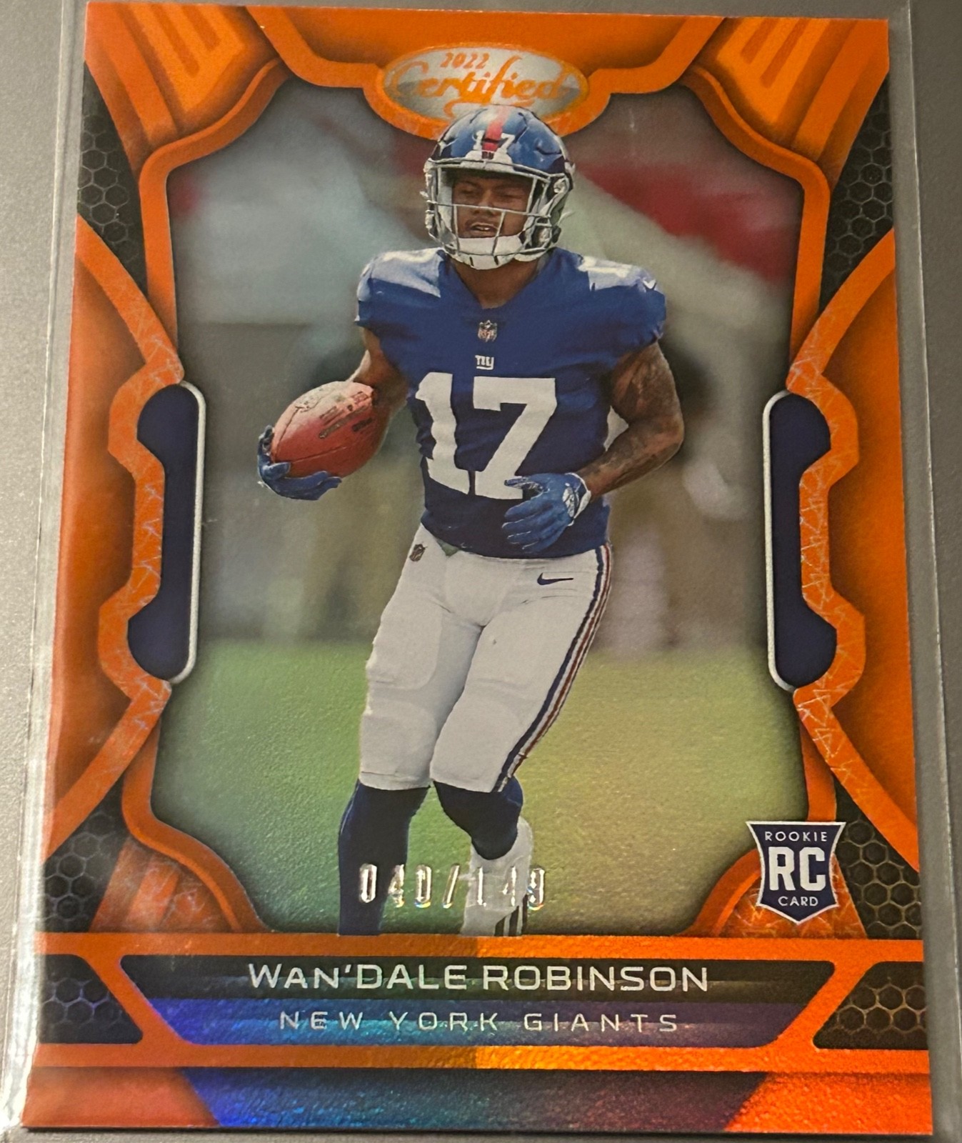 WAN'DALE ROBINSON RC 2022 PANINI CERTIFIED ORANGE MIRROR ROOKIE SP /149