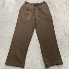 Elwood Brown Organic Cotton Sweatpants Drawstring Waist Relaxed Fit Womens XS