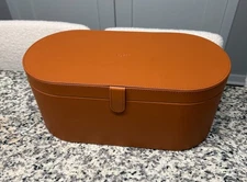 Dyson Airwrap Styler Brown Leather Case ONLY Hard Storage Travel Box