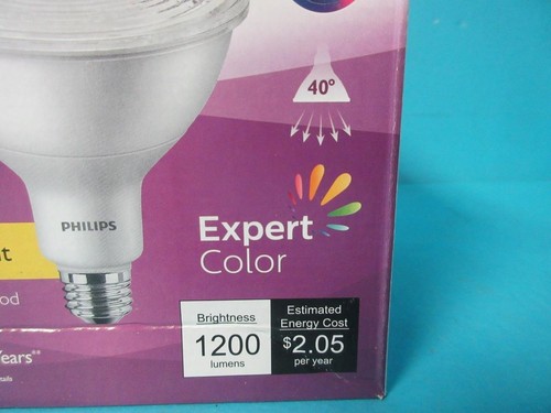 6 PHILIPS DIMMABLE LED LIGHT BULB 17W 40° EXPERTCOLOR RETAIL 1200 LUMEN PAR38 - Picture 8 of 16