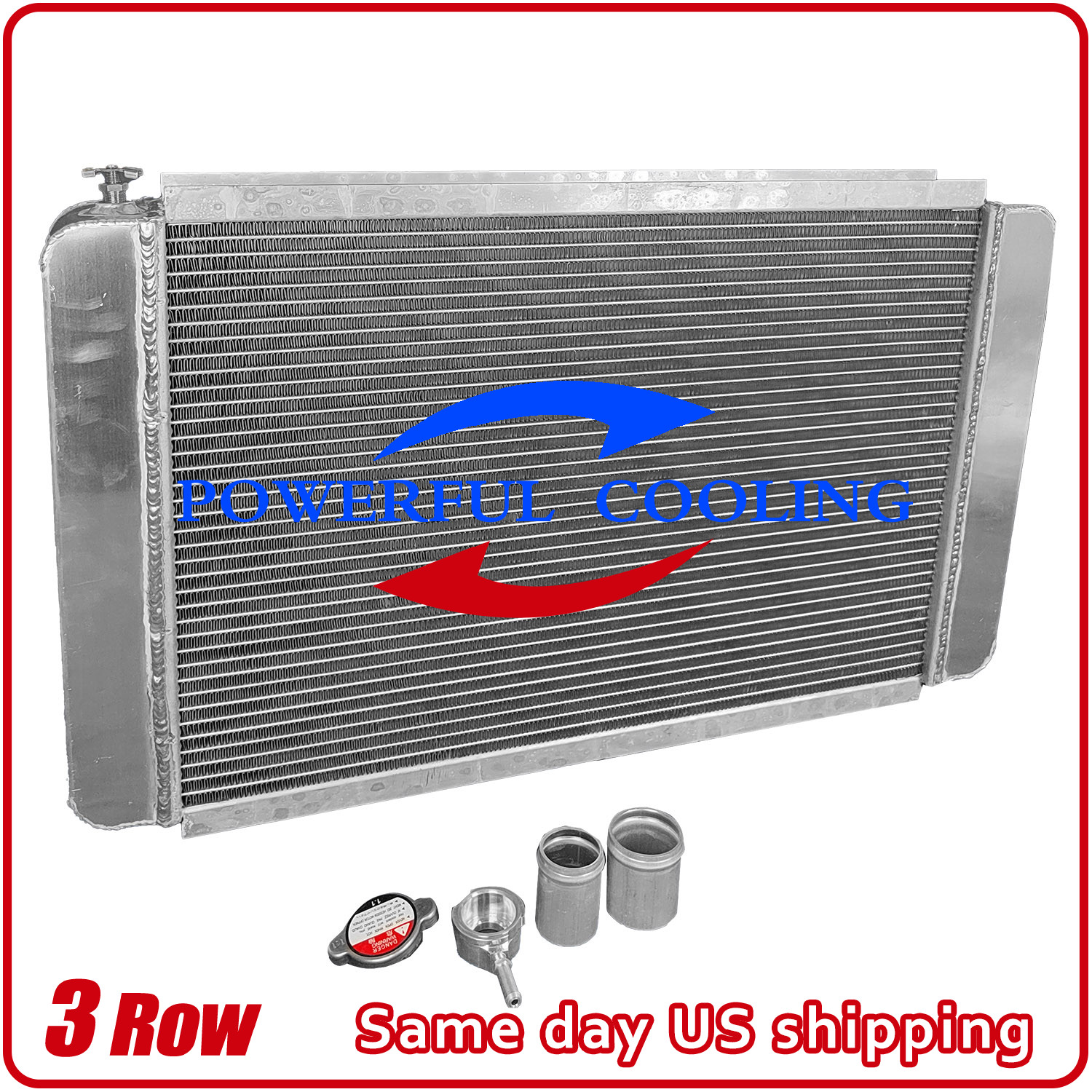 28"x16" Overall Customizable Aluminum Cooling Radiator Kit Crossflow or Downflow