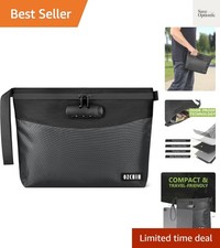 Smell Proof Bag, Odor Proof Bags Stash Box Container with Combination Lock, Trav