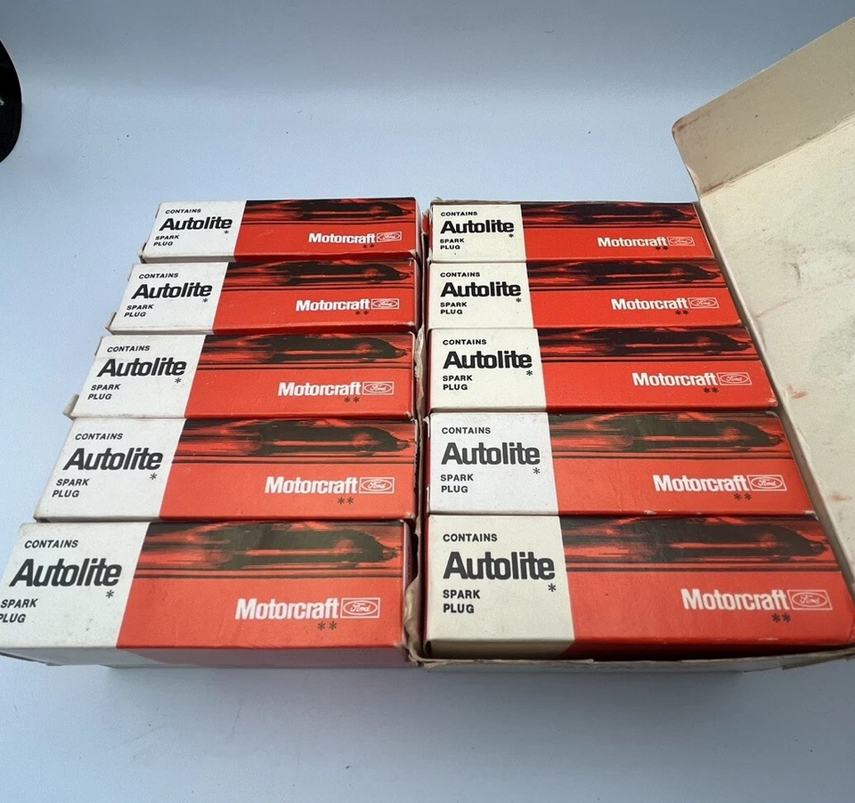Lote de 20 velas de ignição resistor Autolite BRF82 novo estoque antigo OEM Ford Motorcraft - Imagem 2 de 3