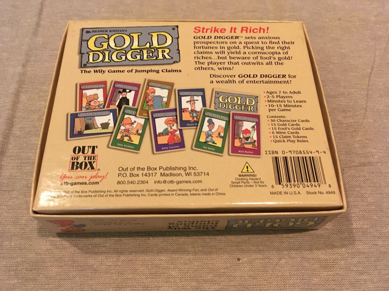 Gold Digger, Board Game