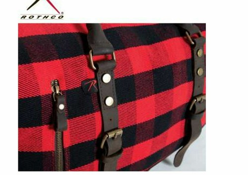Bolso de viaje vintage de gran tamaño Weekender Bag Rockabilly Canvas Earth Brown - Imagen 5 de 9