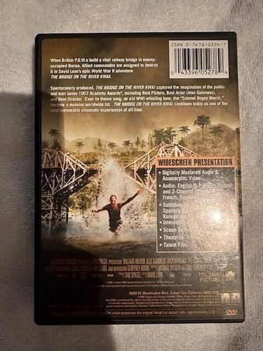 VINTAGE DVD THE BRDIGE ON THE RIVER KWAI HOLDEN GUINNESS 1957 7 ACADAMY AWARDS - Foto 2 di 3