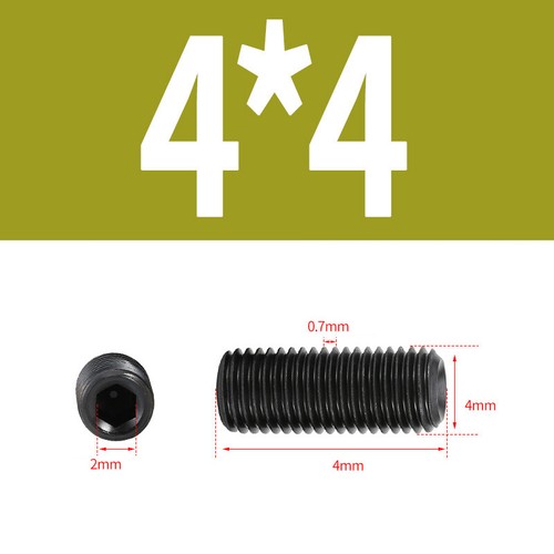Black Concave Point Grub Screw Stainless Steel Hex Socket Set Screws M3 - M12 - Picture 16 of 83