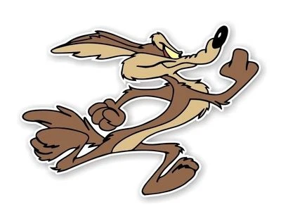 DSIGN Wile E Coyote Running Decal / Sticker Die cut