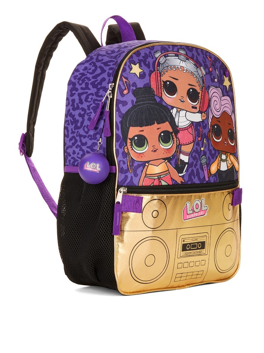 LOL Surprise Girl's Piece Backpack Set School Book Bag Lunch Box