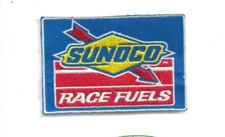 NEW 2 3/8 X 3 5/8 INCH BLUE SUNOCO RACE FUELS IRON ON PATCH FREE SHIP
