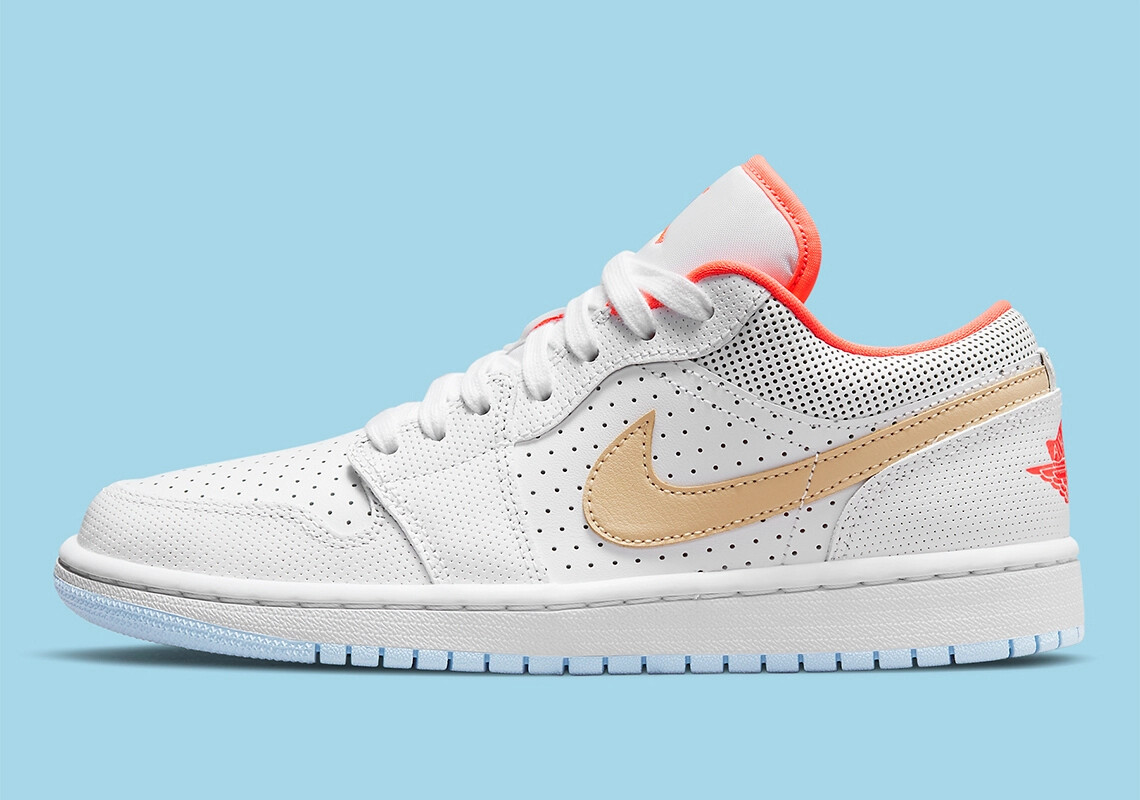 Nike Air Jordan 1 Retro Low White Sesame Crimson DC9509 100 - SIZE