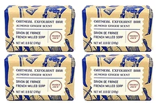 4 X Trader Joes French Milled Oatmeal Exfoliant Almond Ginger Bar Soap SO NICE