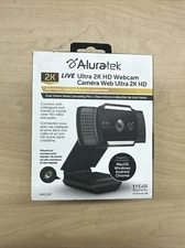 Aluratek 2K Ultra HD Webcam with Autofocus and Dual Microphones