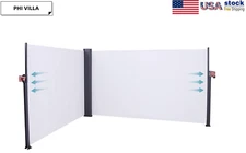 Side Awning Retractable Patio Screen Shade Privacy Screen Canopy Sunshade Garden