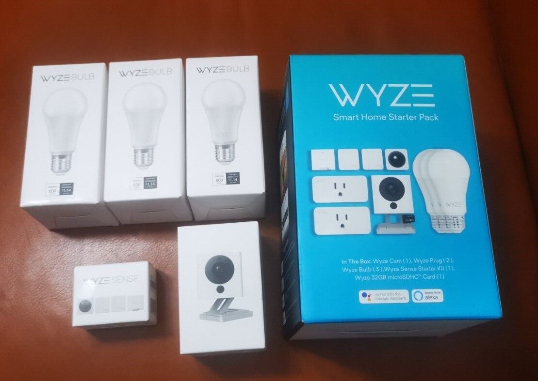 Wyze Starter Kit Smart Home With Camera, Motion Sensor, LED Bulbs