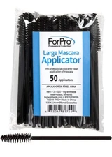 Lot of 4 - ForPro Disposable Mascara Applicators, Straight Head, Large, 4" (200)