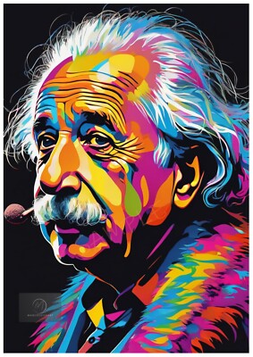 Albert Einstein Wissenschaft Berühmte Personen Bilder Kunst Poster Deko Wanddrucke A4