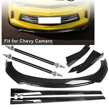Glossy Black Front Bumper Lip Body Kit Spoiler Splitter For Chevy Camaro