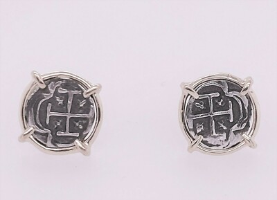 ATOCHA Coin Earrings Sterling Silver Mini Coin Sunken Treasure Shipwreck Jewelry