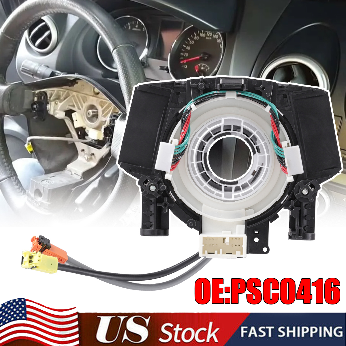 Nissan Sentra 2.0L 2007-2012 Clock Spring Spiral Cruise PSC0416 Replacement