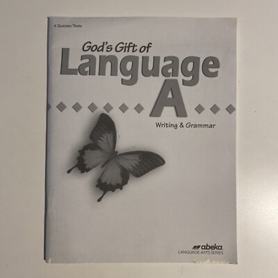 Abeka God's Gift gift of Language A Quizzes Tests Student Copy 4th Grade Grammar