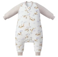 NWT Nest Design Raglan Long Sleeve Footed Sleep Bag Gazelle Sky 18-24m  2.5 tog