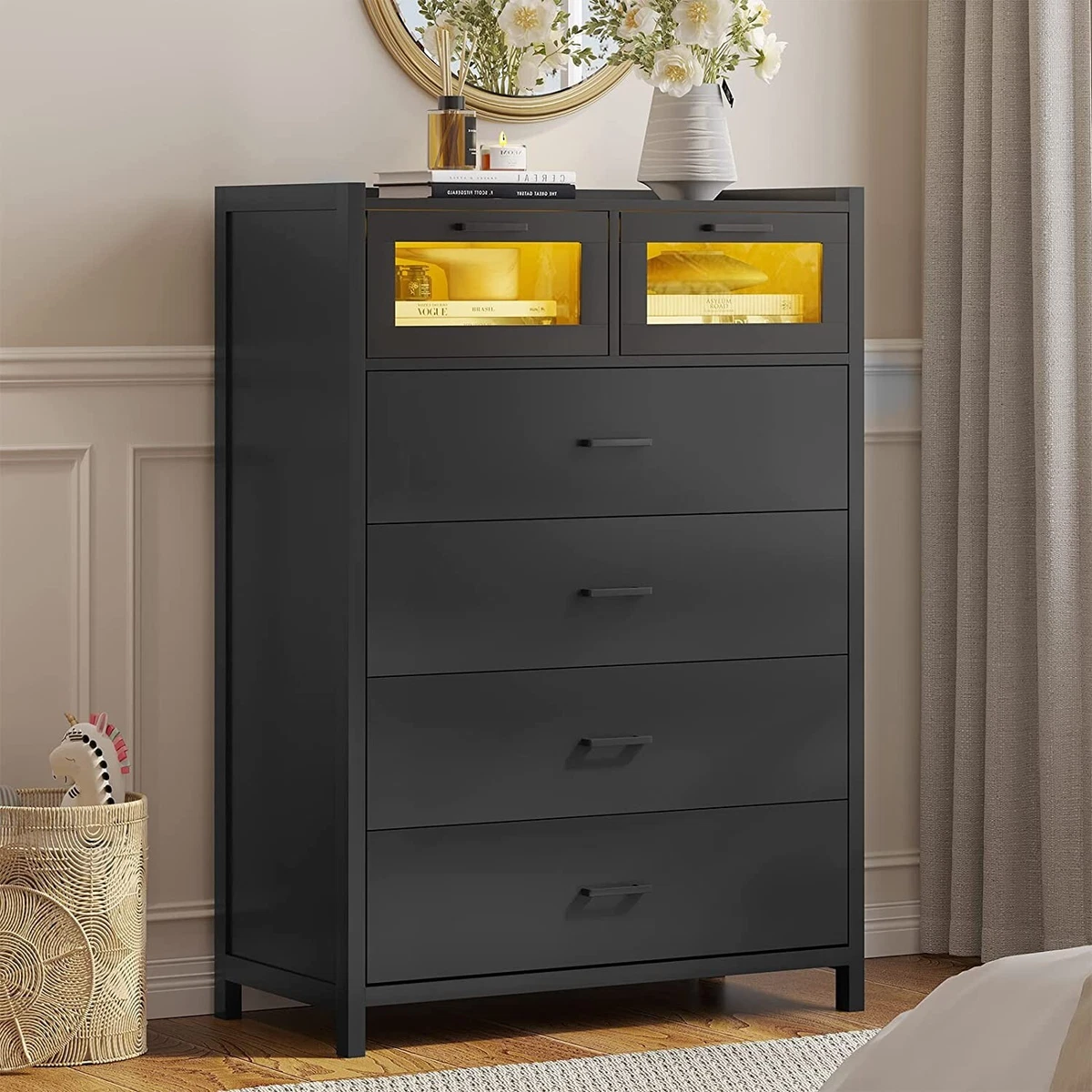 Unique cheap black dresser