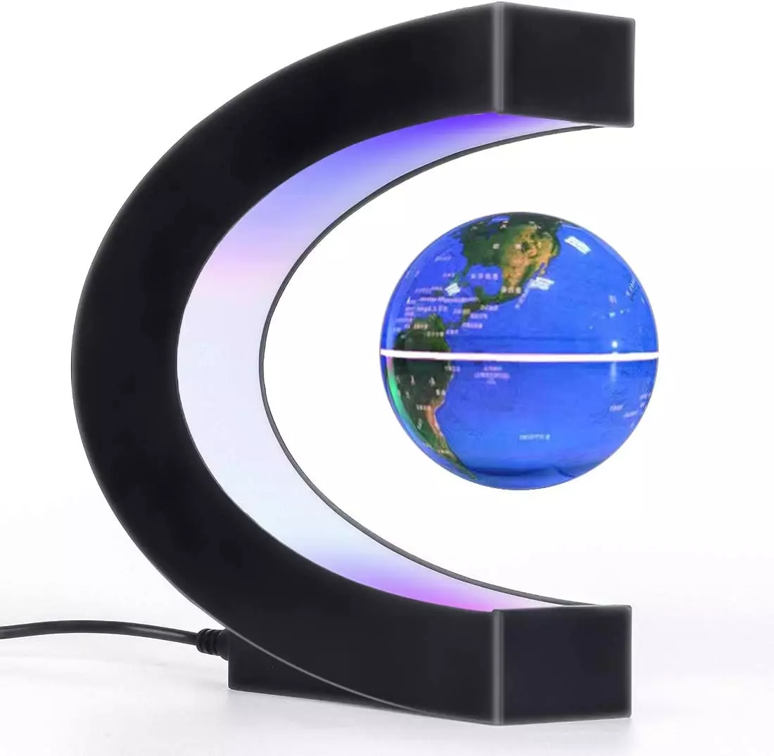 Magnetic Levitation Globe with LED Light, Cool Gadgets Floating Lamp Globe  Decor