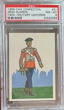 1969 IRISH GUARDS Chix Confection 1900-MILITARY UNIFORMS #31 PSA 8 NM-MT POP 1
