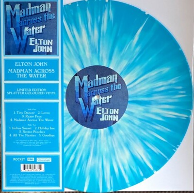 ELTON JOHN MADMAN ACROSS THE WATER - SPLATTER COLOURED VINYL LP