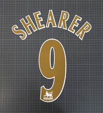 SHEARER #9 1997-2007 Player Size Premier League Gold Nameset Lextra