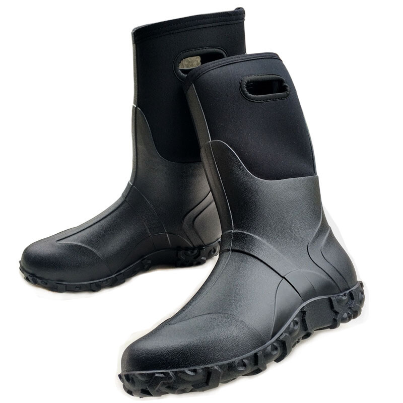 Neoprene Insulated Waterproof Anti Slip Rain Boots Durable Outdoor