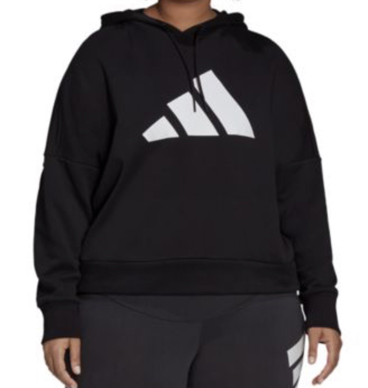 Adidas plus Size Logo Hoodie black 1X image 6