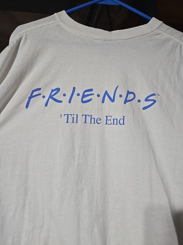 Vtg Y2K FRIENDS TV Show T-Shirt Double Sided Embroidered "FRIENDS" Men's 2XL - Picture 18 of 23