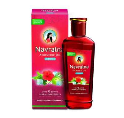 Himani Navratna Ayurvedic Cool Herbal Hair Oil Massage - 500 ML x 4 bottles
