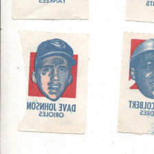 1971 Topps BaseBall Tattoo Dave Johnson - Orioles