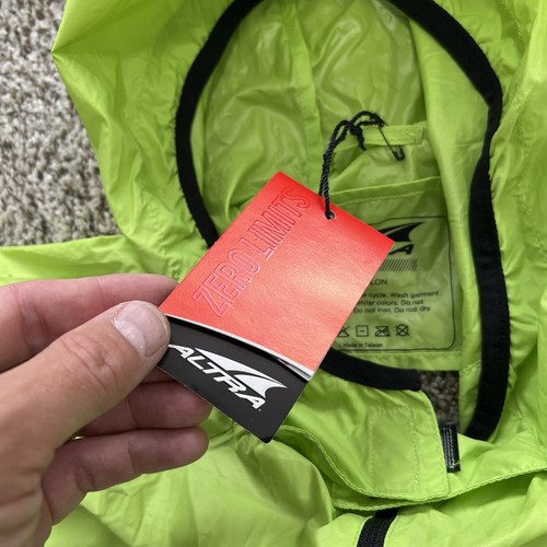 Giacca a vento Altra StashJack taglia XL verde lime impacchettabile aperta alta vis - Foto 5 di 12