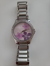 Kahuna Ladies Watch Floral Dial metal Strap