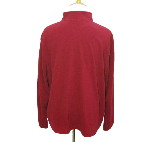 STARTER Para hombres (Talla 2XL) Rojo Sólido Manga Larga 1/4 Cremallera Polar Suéter Sudadera - Imagen 2 de 4