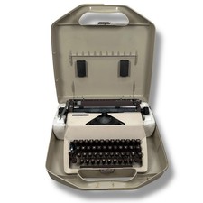 Vintage Facit 1620 Typewriter Writing Machine MCM Portable Beige w/ Case Rare thumbnail