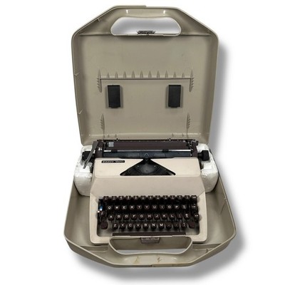Vintage Facit 1620 Typewriter Writing Machine MCM Portable Beige w/ Case Rare