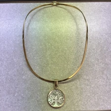 Vintage CHARLES ALBERT Alchemia Gold Tone Tree Of Life Collar Necklace...